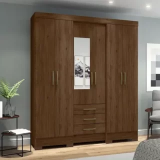 Roupeiro 06 Portas 03 Gavetas Castanho HP