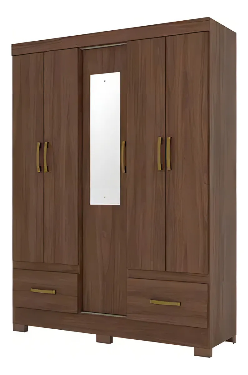 Roupeiro 05 Portas 02 Gavetas Castanho HP