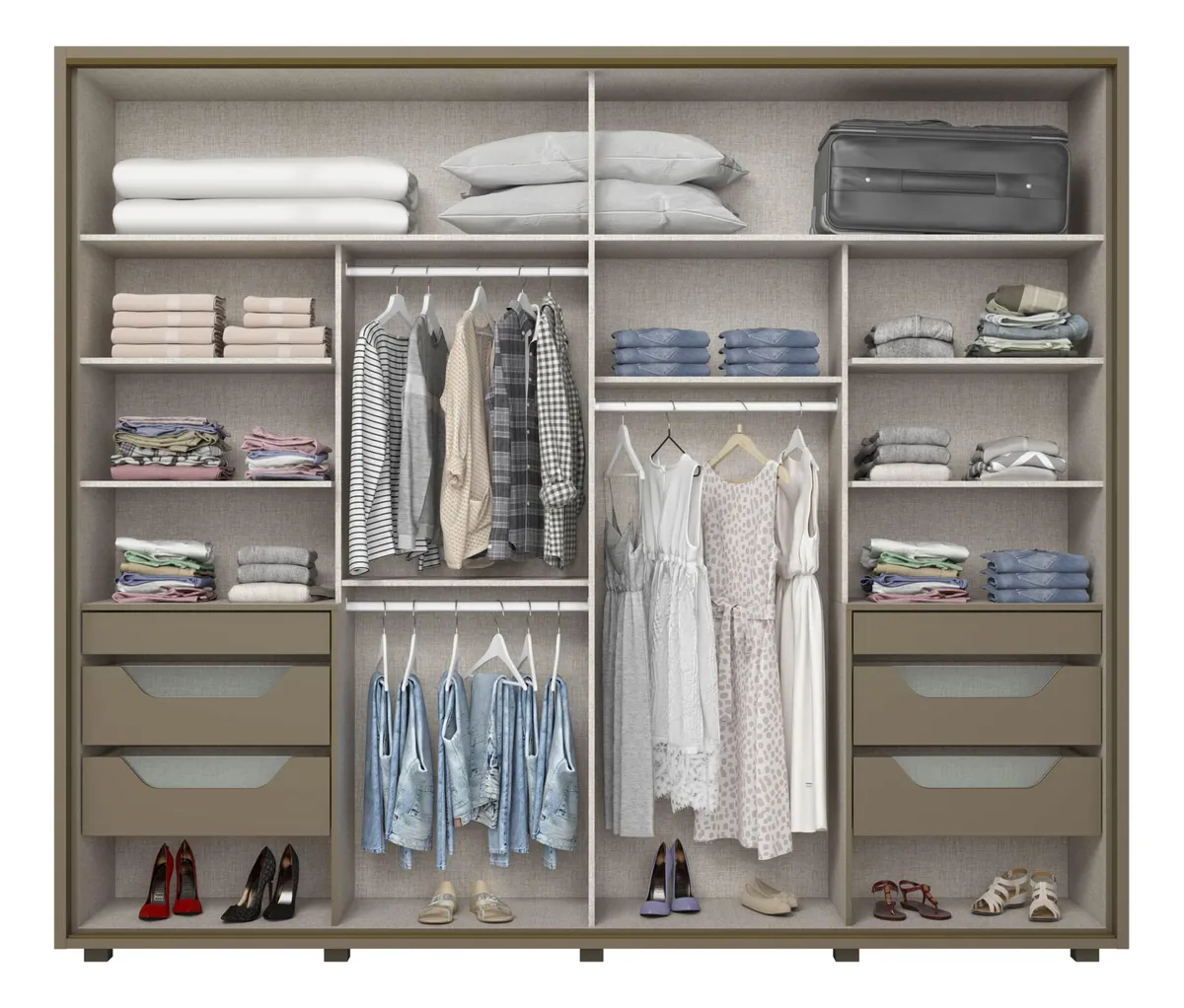 ROUPEIRO CAVIC 02 PORTAS DUNA/OFF WHITE