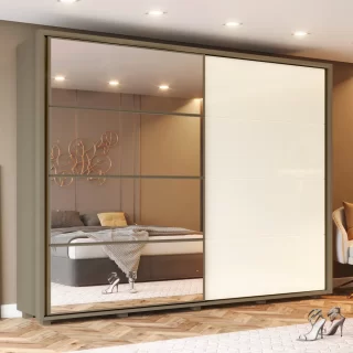 ROUPEIRO CAVIC 02 PORTAS DUNA/OFF WHITE