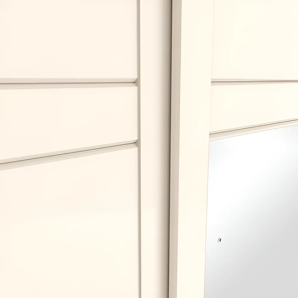 D239-127 Roupeiro Verg 02 Portas Deslizantes Nature/OFF White