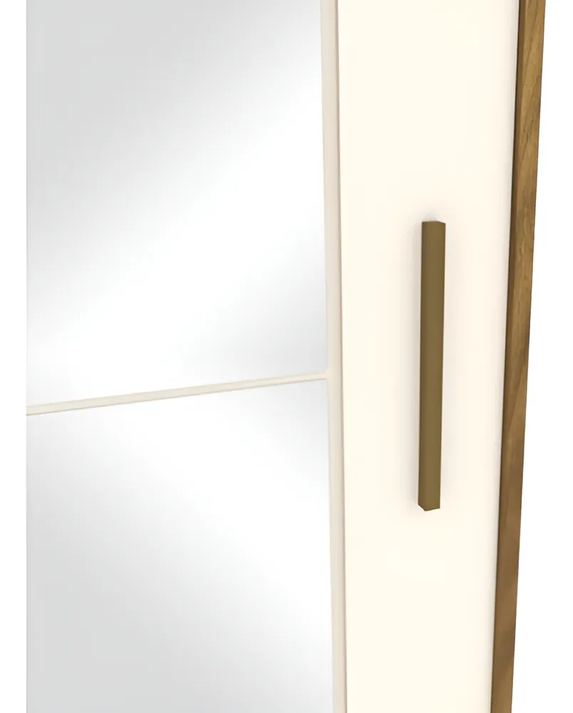 D239-127 Roupeiro Verg 02 Portas Deslizantes Nature/OFF White