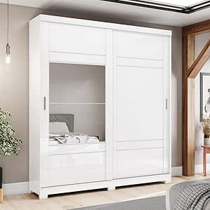 D239-66 Roupeiro Verg 02 Portas Deslizantes Branco