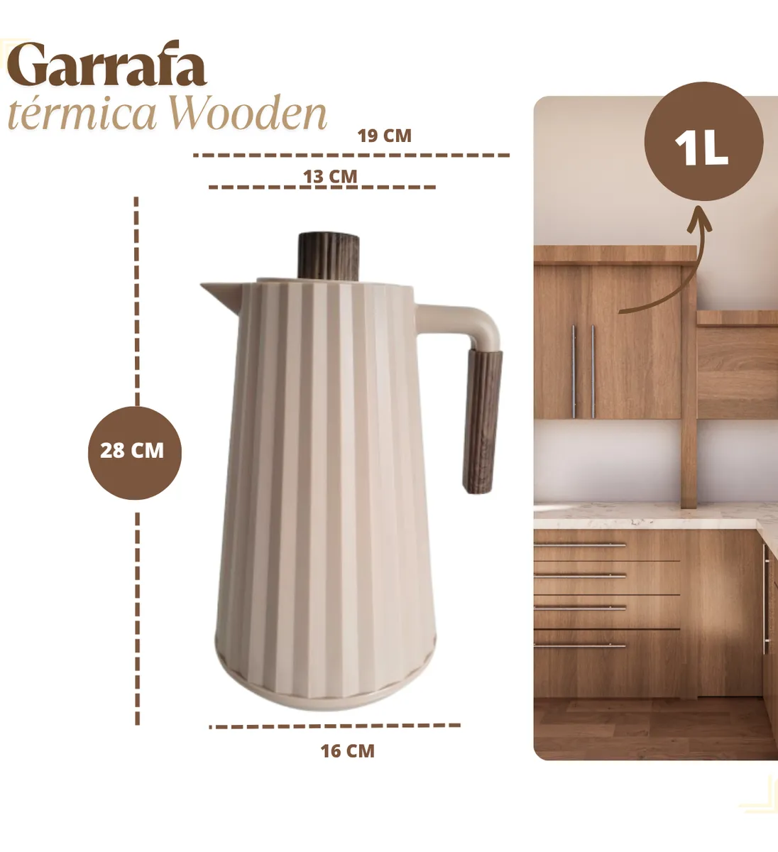 GARRAFA TERM.1.0L WOODEN YANGZI