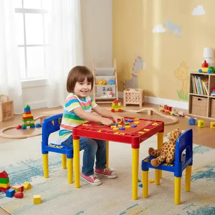 MESA PLAST.INF.2CADEIRAS TRITEC