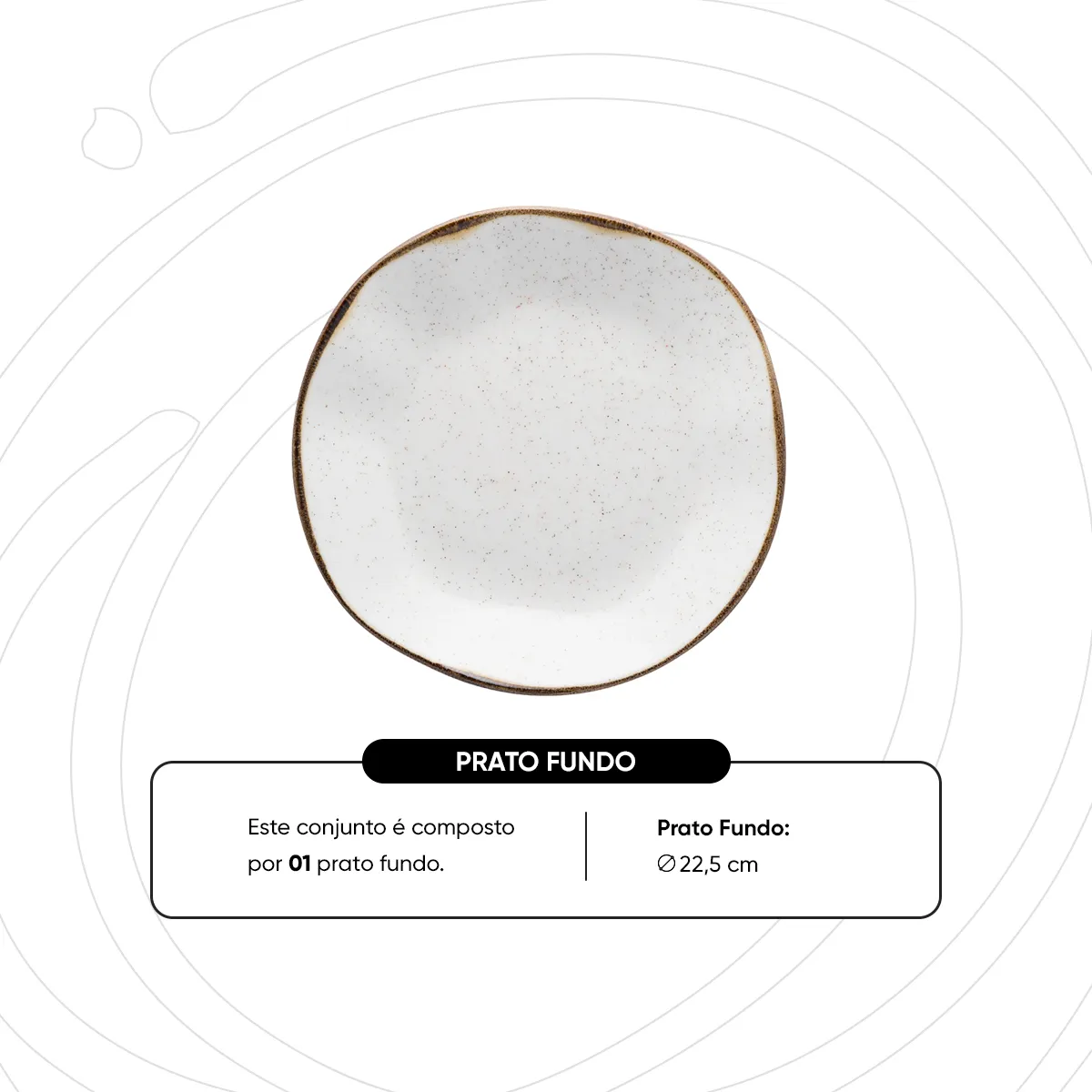 PRATO FUNDO 22,5CM PORC.MARESIA C12