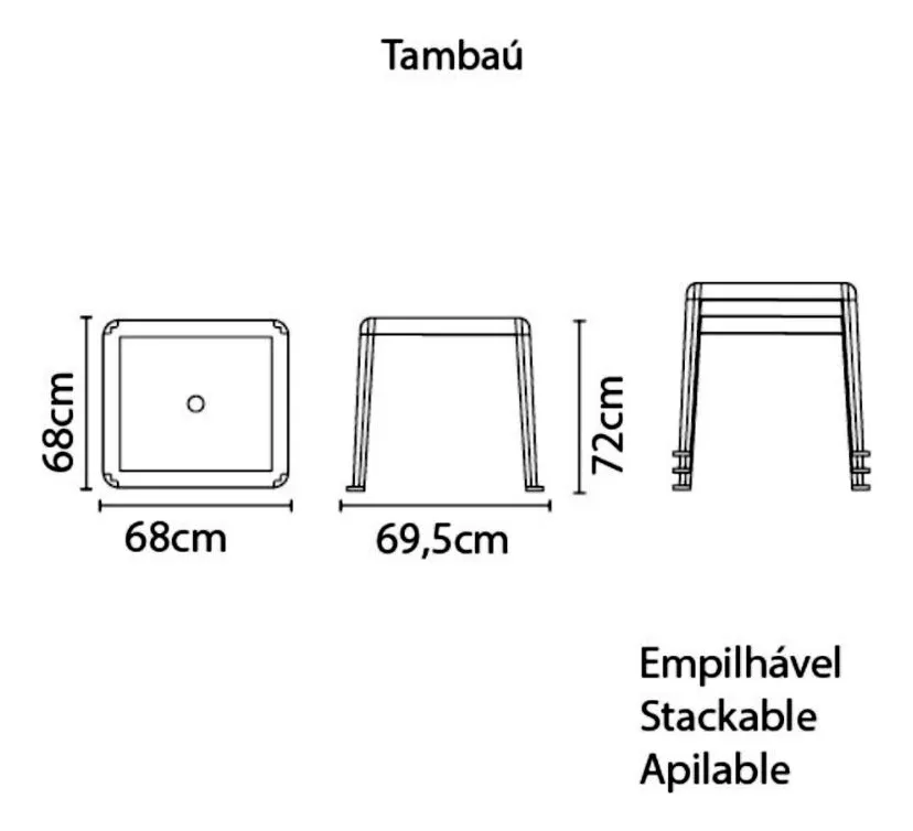 MESA QUADRADA TAMBAU PR