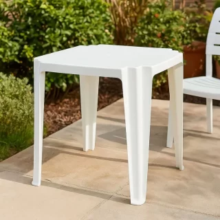 MESA TRAMONTINA TAMBAU QUADRADA BRANCA