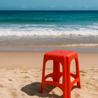 BANQUETA NITEROI VERMELHO TRAMONTINA