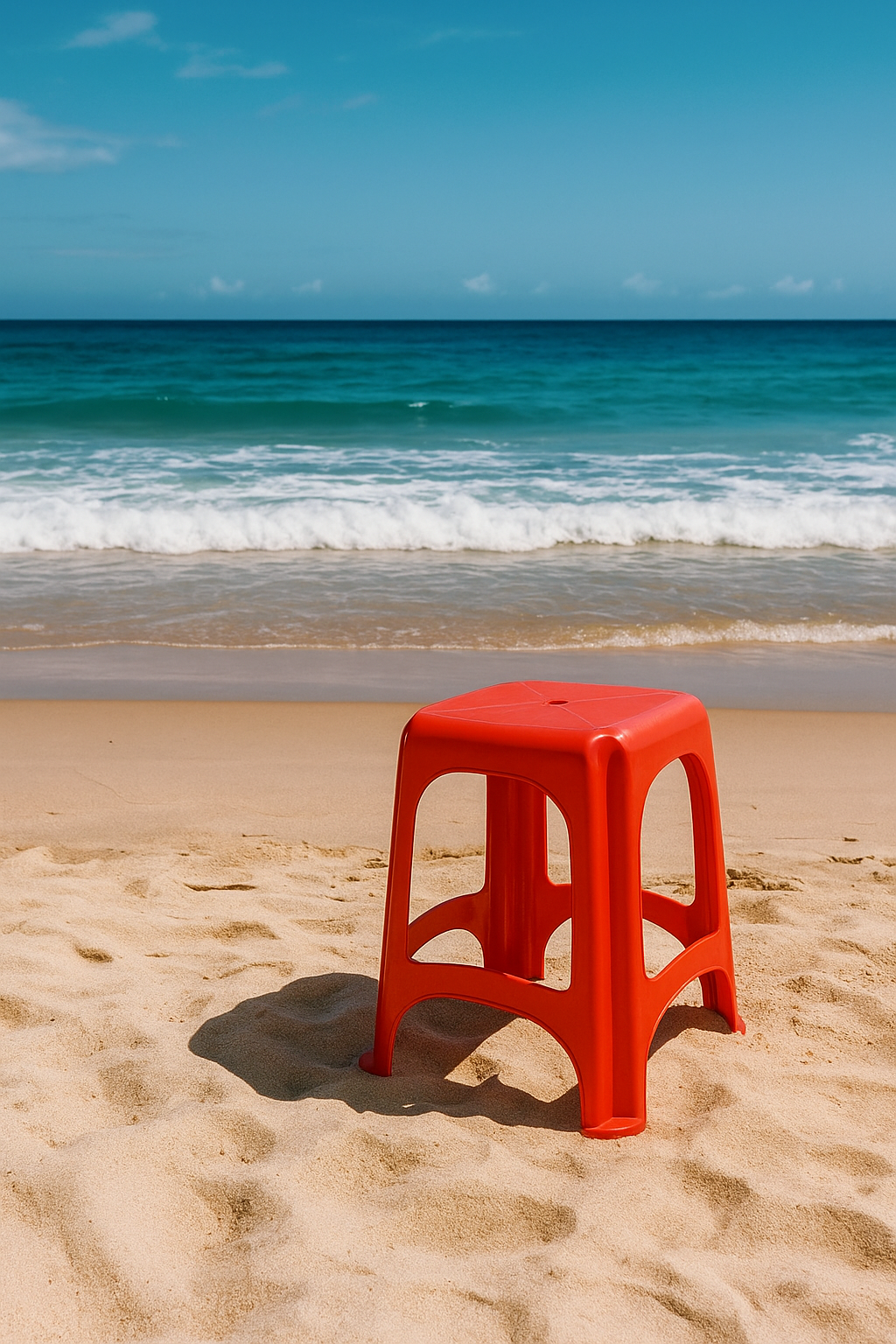 BANQUETA NITEROI VERMELHO TRAMONTINA