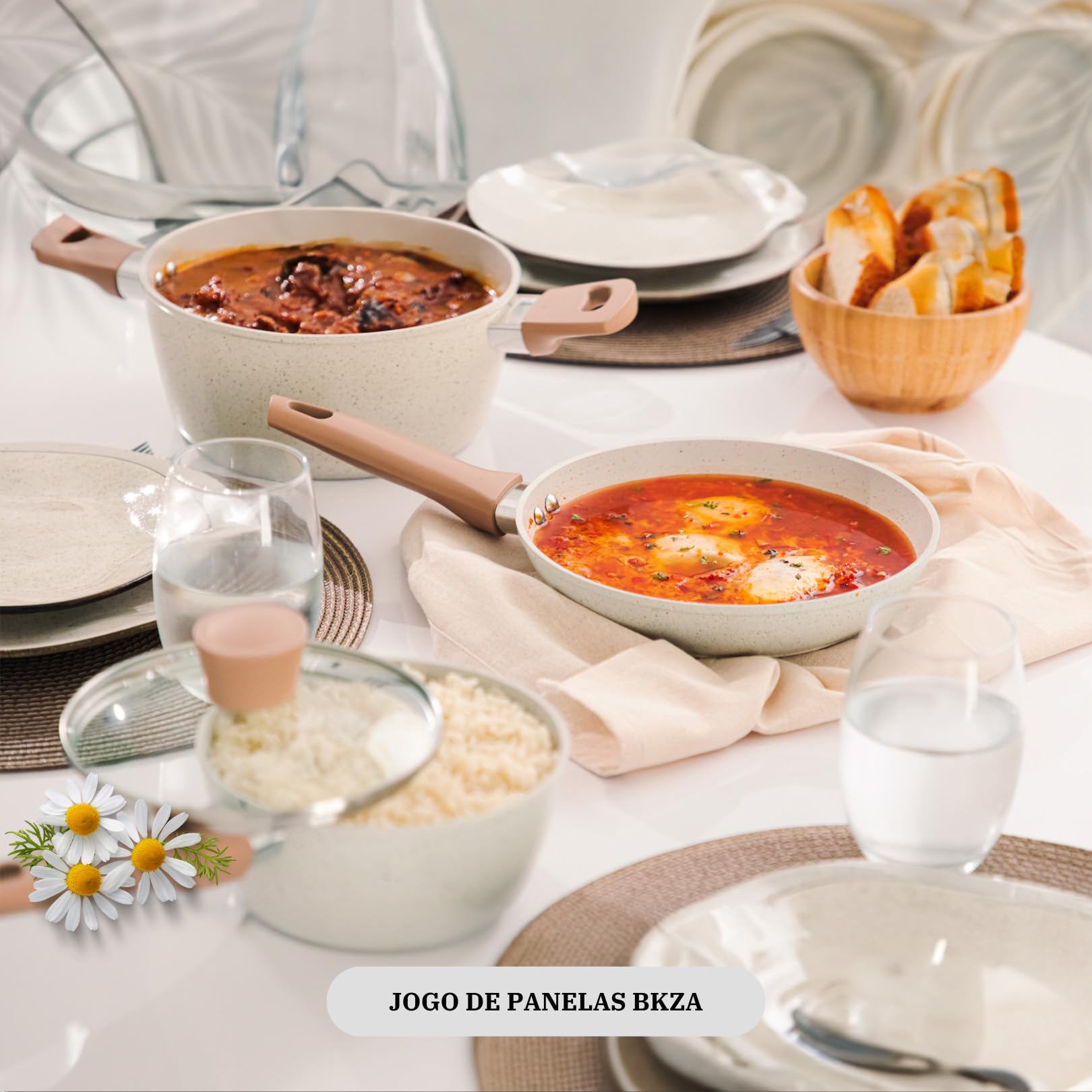 CONJUNTO DE PANELAS CARMELA VANILLA 10 PECAS