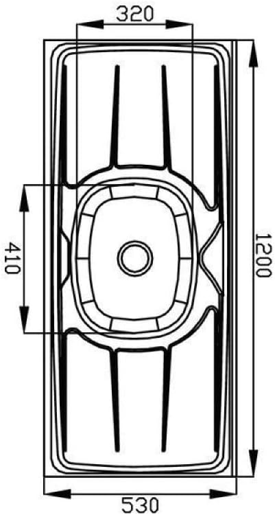 PIA INOX 120X53 C/CONC.GHELPLUS