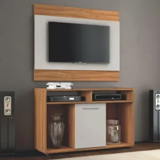 RACK COM PAINEL SHOW REF 241 FREIJO TREND/OFF WHITE