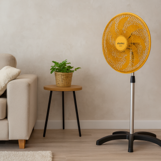 VENTILADOR DOMINA ECO OSCILANTE COLUNA 60 CM 127 V OURO