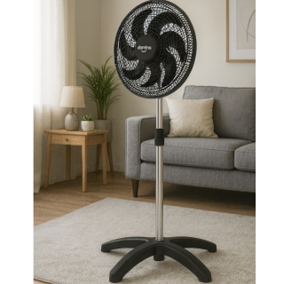 VENTILADOR DOMINA OSCILANTE COLUNA 50 CM 127 V PRETO