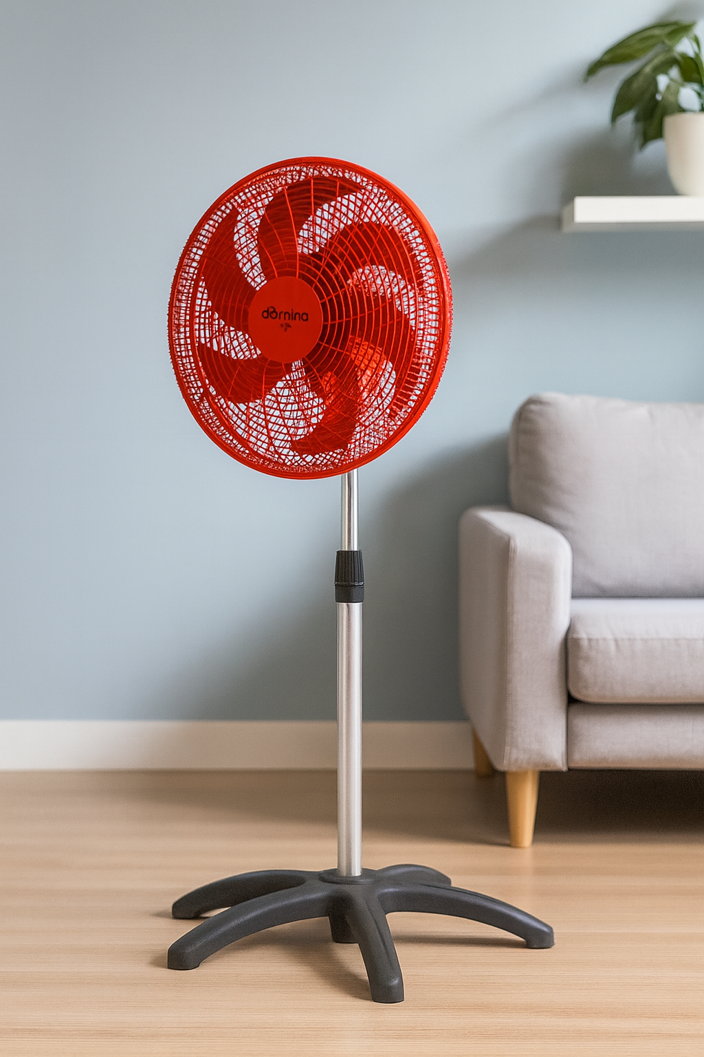 VENTILADOR DOMINA OSCILANTE COLUNA 50 CM 127 V VERMELHO