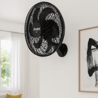 VENTILADOR DOMINA ECO OSCILANTE PAREDE 60 CM 127 V PRETO