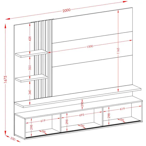 BANCADA SUSPENSA ATENA CINAMOMO/OFF WHITE