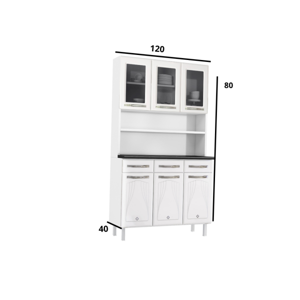 KIT CRISTAL TRIPLO 3GV 3P C/V BRANCO