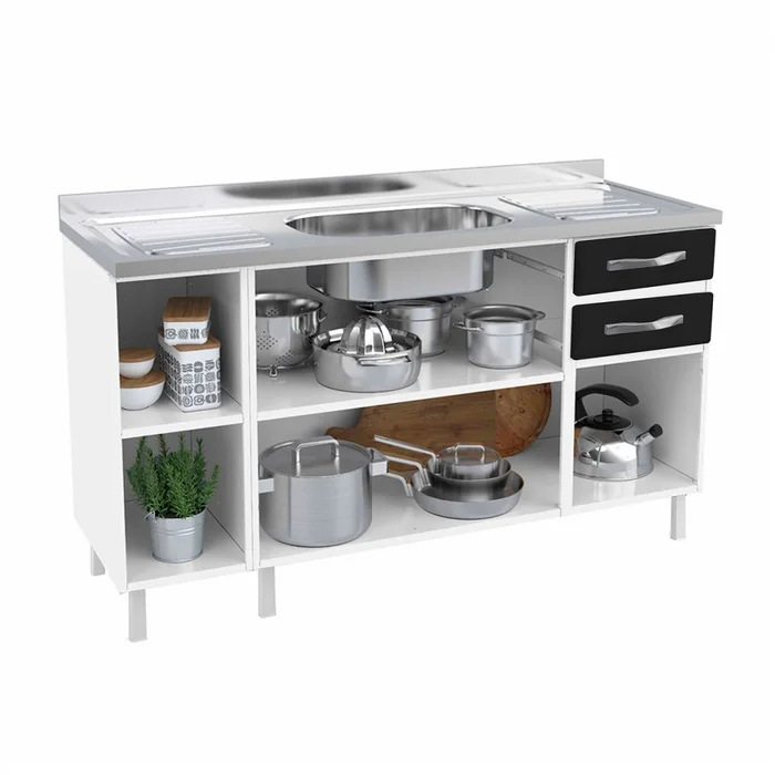 BALCÃO TRIPLO 2GV C/PIA STAR NEW PRETO