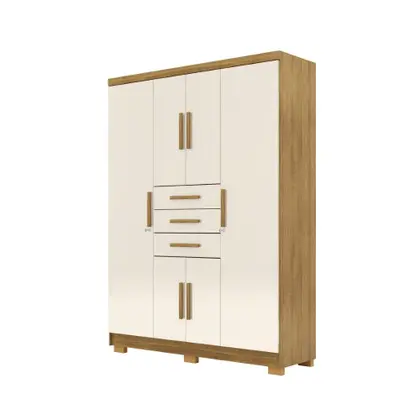 GUARDA ROUPA TAURUS 6P-3G IMPERIAL 2012 NATURE/CHAMPANHE