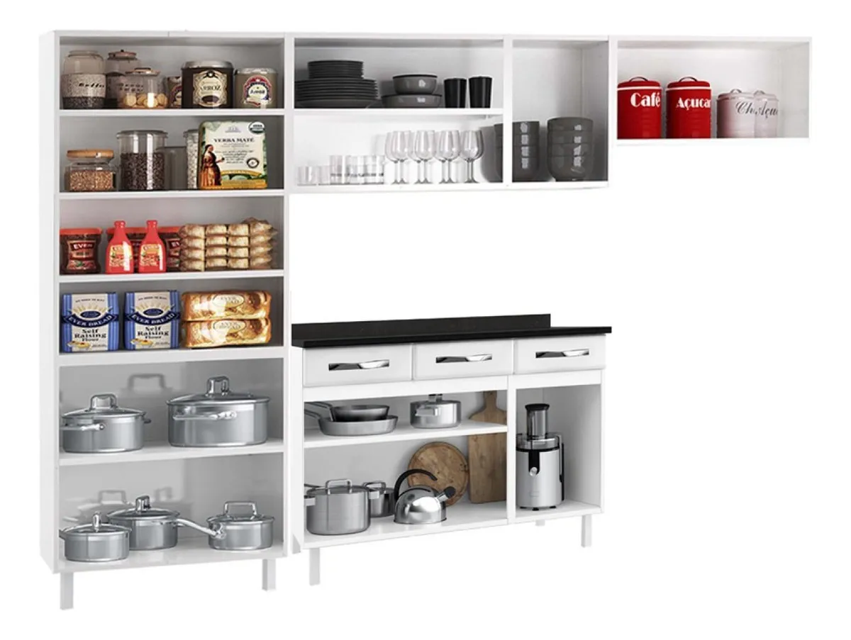 COZINHA COMPACTA 60 STAR NEW BRANCO – 3 VID