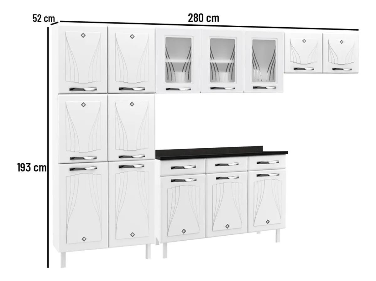 COZINHA COMPACTA 60 STAR NEW BRANCO – 3 VID