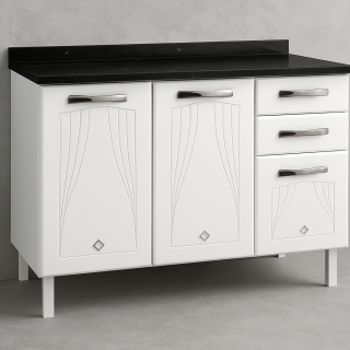 BALCAO TRIPLO 2GV C/TAM STAR NEW BRANCO