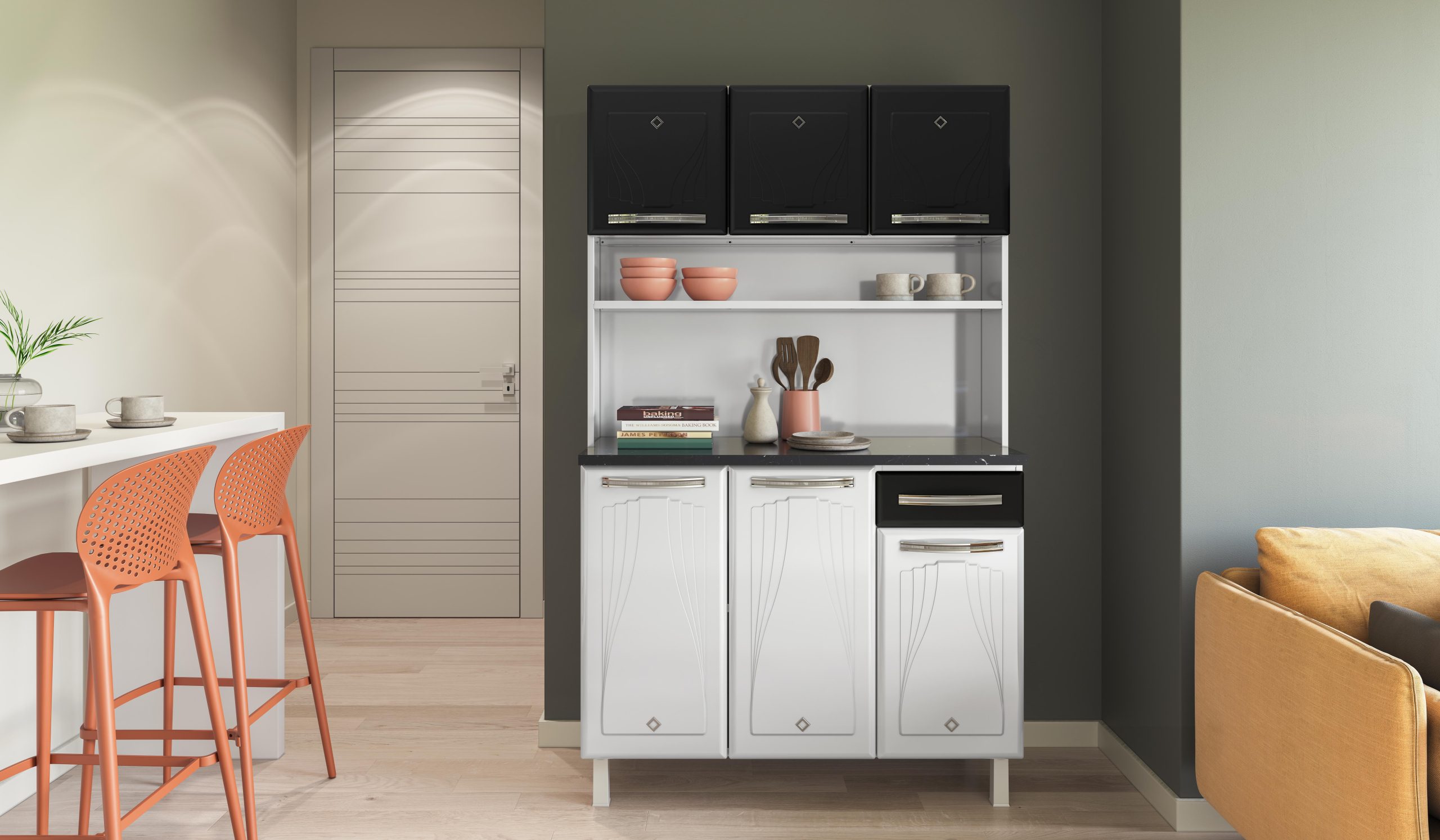 KIT CRISTAL TRIPLO CTAM 1GV 3P BAIXA SMART PRETO