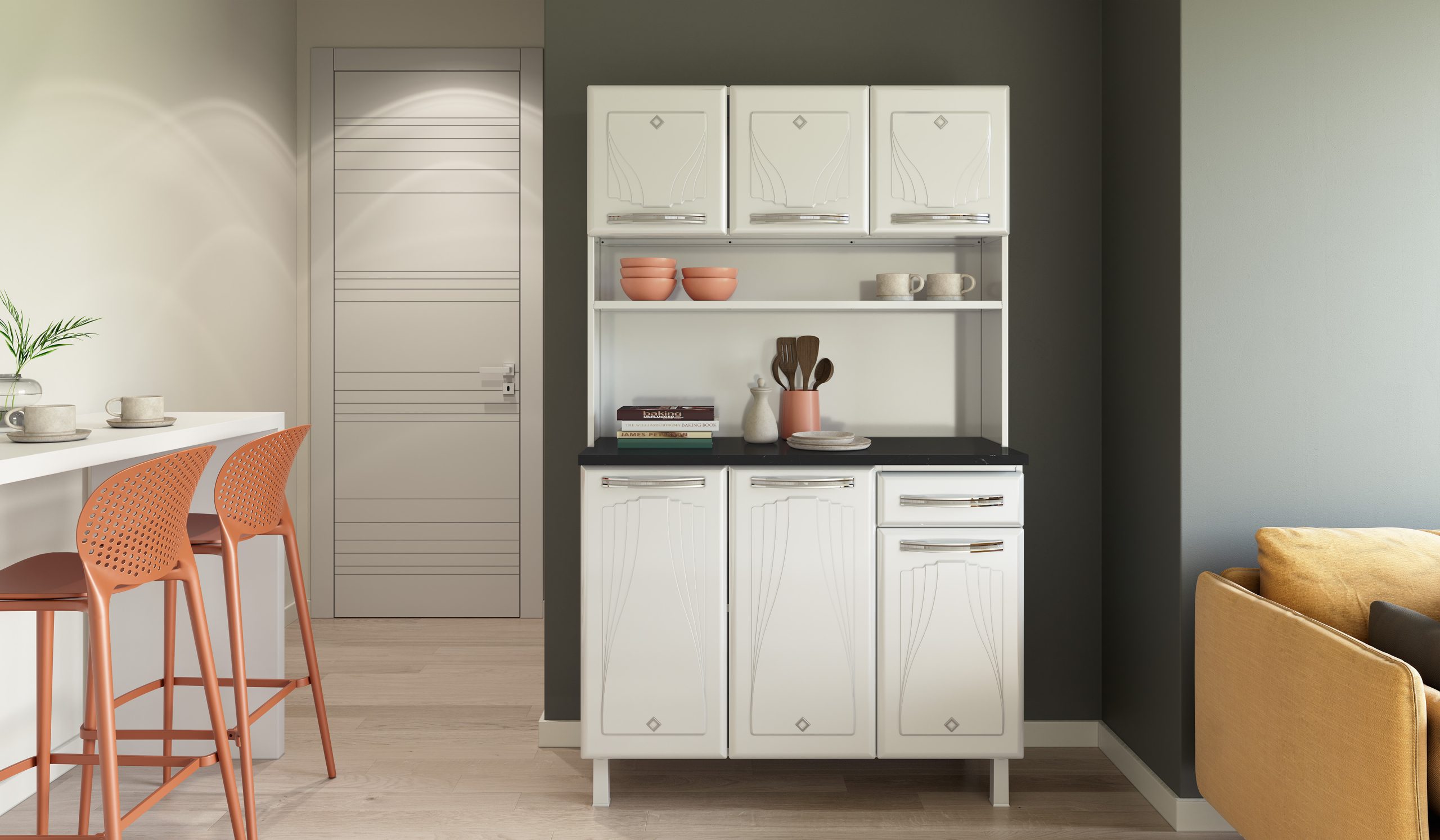 KIT CRISTAL TRIPLO CTAM 1GV 3P BAIXA SMART BRANCO