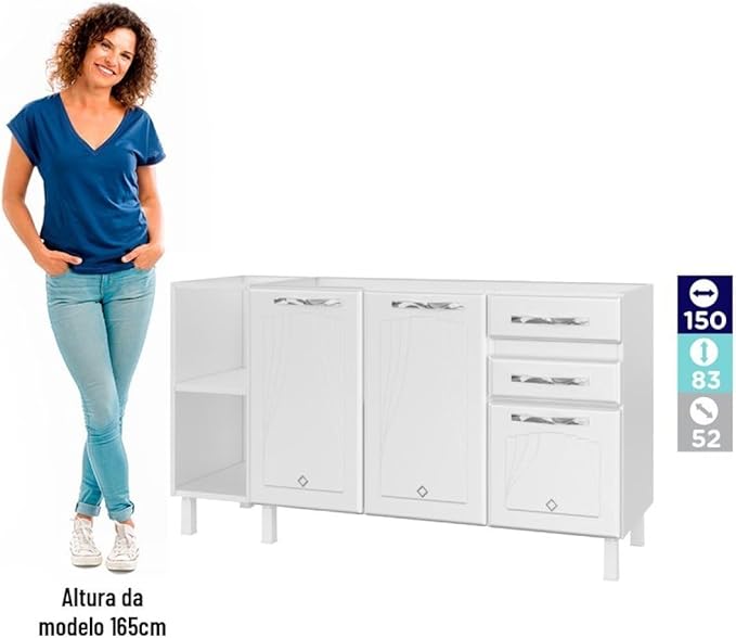 BALCAO TRIPLO 2GV C/PIA STAR NEW BRANCO