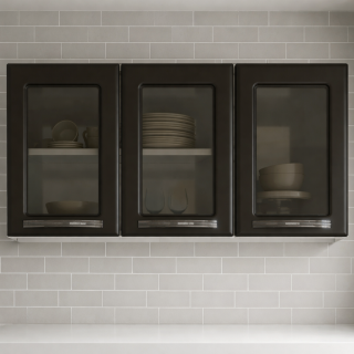 ARMARIO ESMERALDA TRIPLO MEDIO 3P CV PRETO