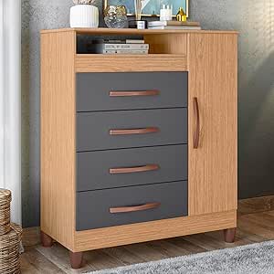 COMODA TURQUESA -FREIJO/TITANIUM