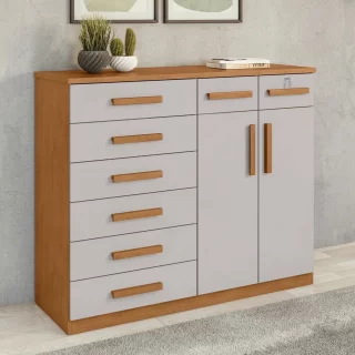 COMODA LOPAS 08 GAV/ 02 PTS TORONTO 2021 C/06 PES – C/PES PVC AMENDOA CLEAN/OFF WHITE