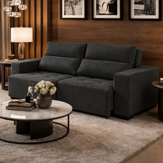 SOFA MARIANE 2.10 MT RETRATIL/RECLINAVEL MOLAS A163
