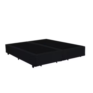 BASE BOX  SUEDE LISO ALT270 COMP1980 LARG158 COR2-PRETO QUEEN