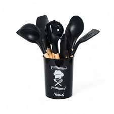 KIT COZINHA BELLAGI 12PCS - PRETO
