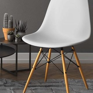 CADEIRA EAMES BEST C80 BRANCO PES PALITO